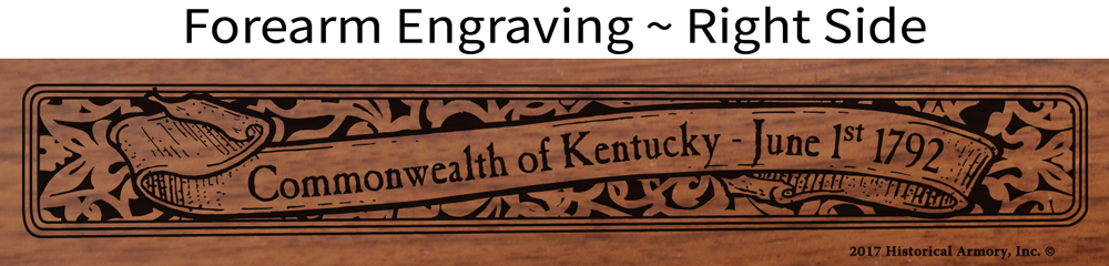 Kentucky State Pride Engraved Henry Rifle - Forearm Detail