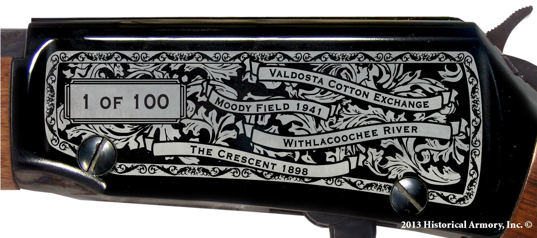 Lowndes county georgia engraved rifle H001 receiver