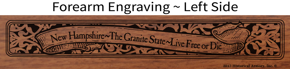New Hampshire State Pride Engraved Henry Rifle - Forearm Detail