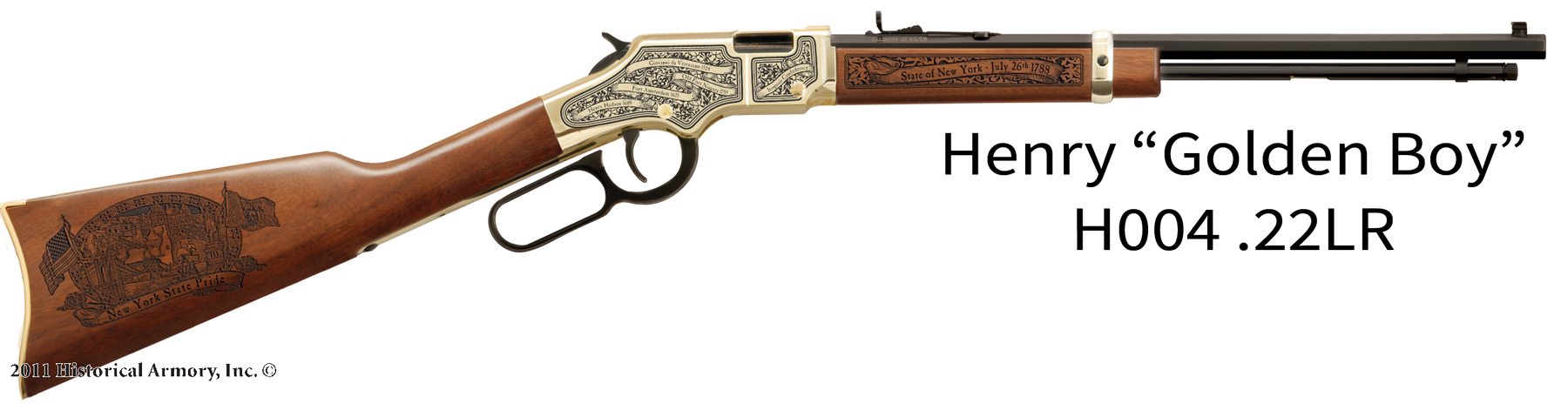 New York State Pride Engraved Golden Boy Henry Rifle