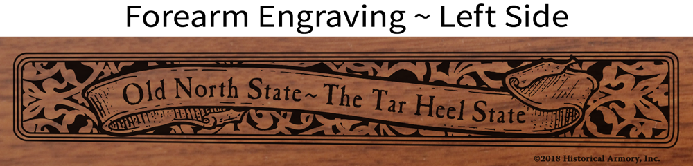 North Carolina State Pride Engraved Henry Rifle - Forearm Detail