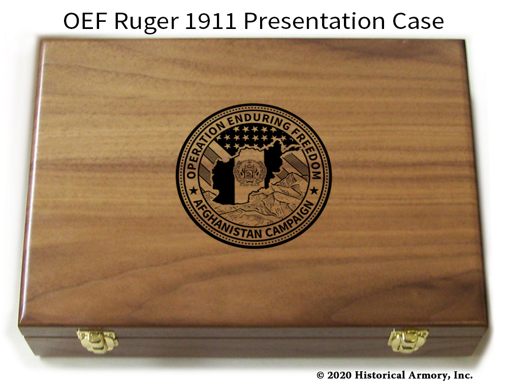 Operation Enduring Freedom Engraved 1911 Pistol Case