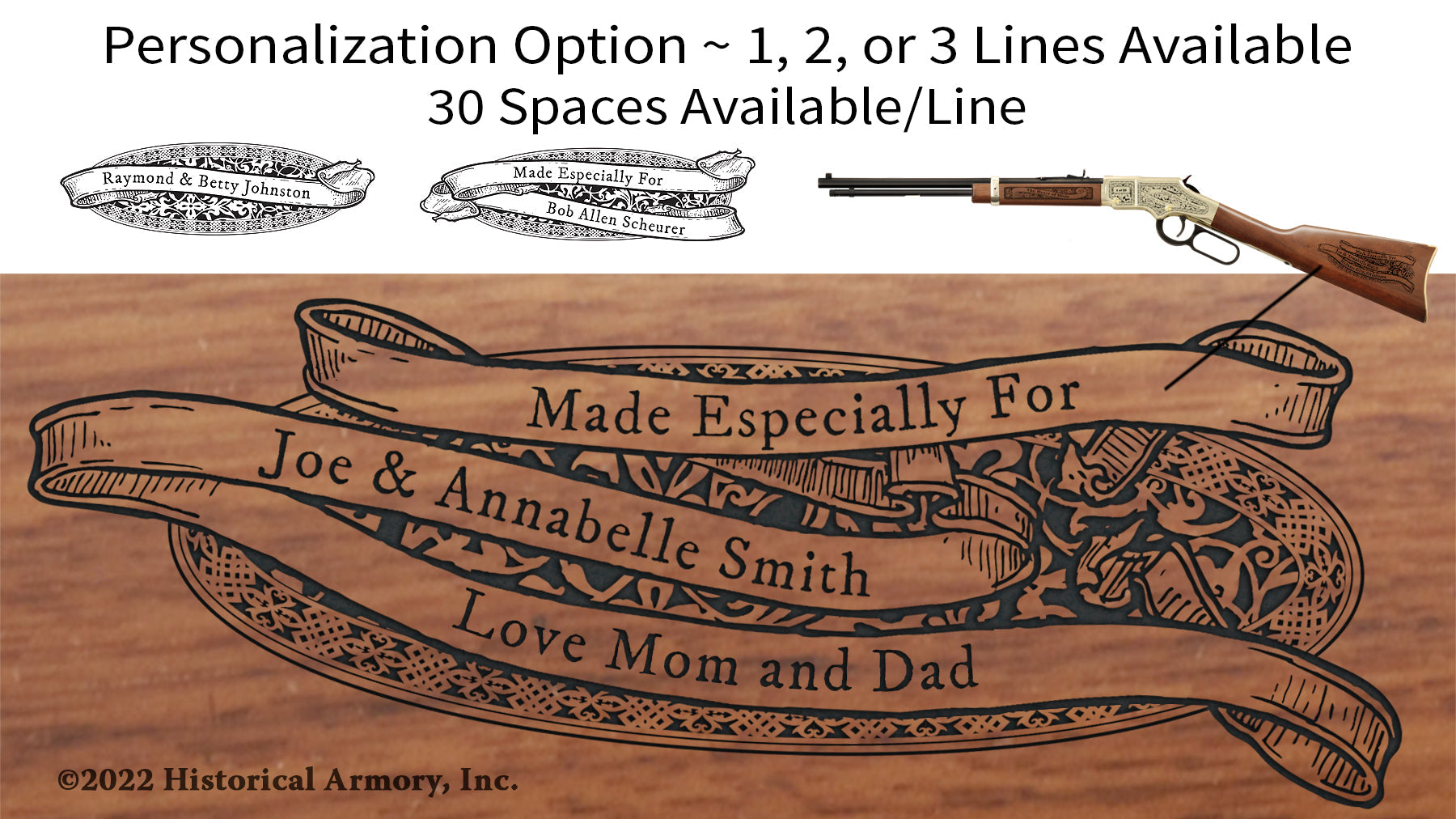 New Hampshire State Pride Engraved Rifle Personalization