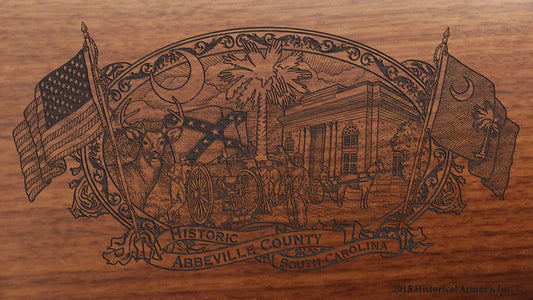 Abbeville County South Carolina Engraved Rifle