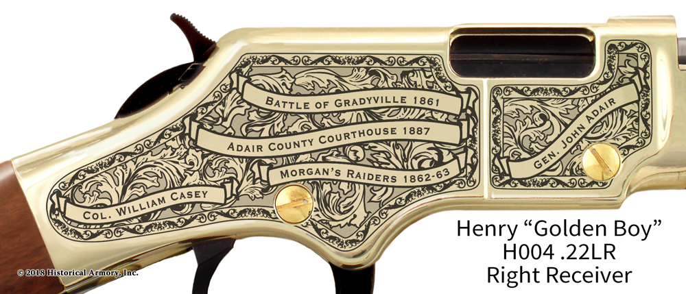 Adair County Kentucky Engraved Rifle