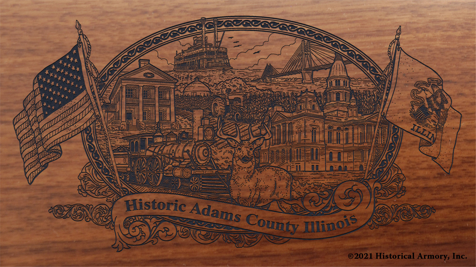 Engraved artwork | History of Adams County Illinois | Historical Armory