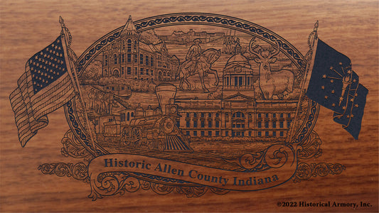 Allen County Indiana Engraved Rifle Buttstock
