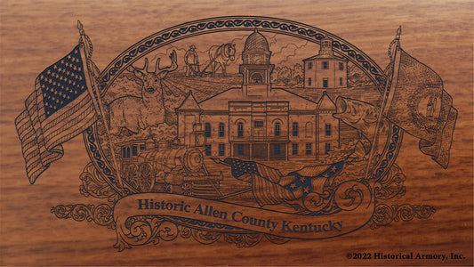 Allen County Kentucky Engraved Rifle Buttstock