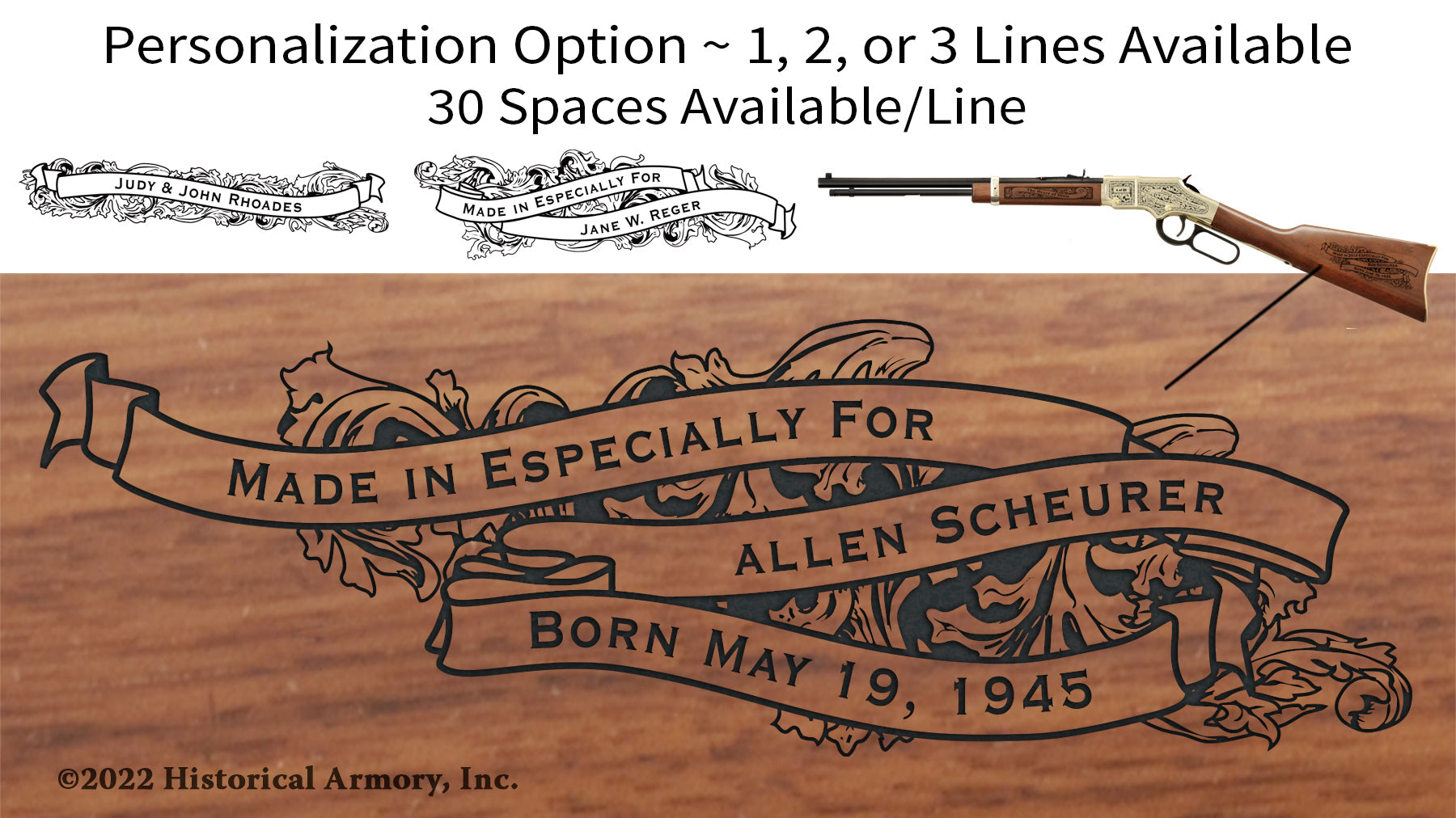 Washington County Colorado Engraved Rifle Personalization