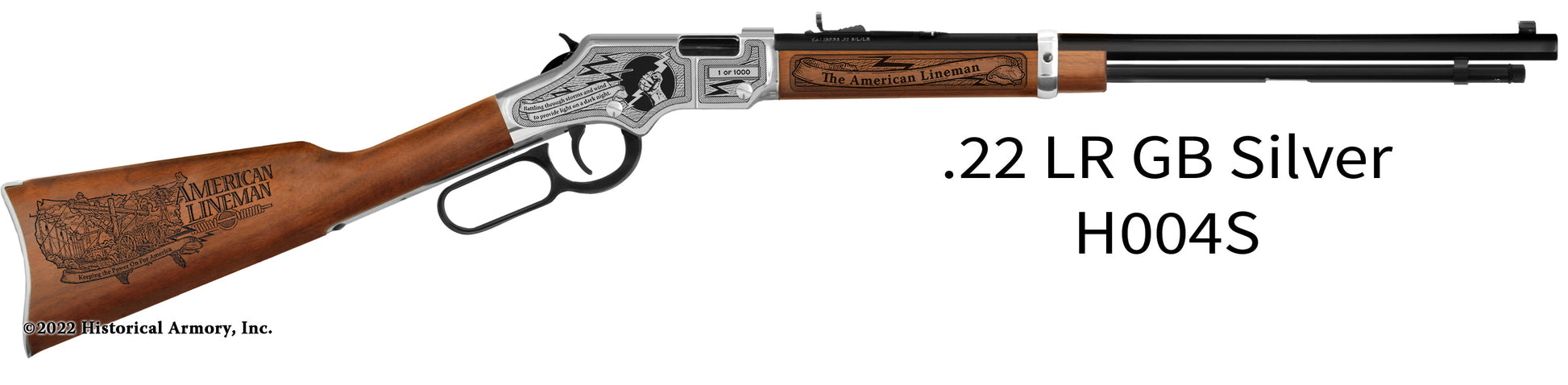 American Lineman Henry Golden Boy Silver Engraved Rifle
