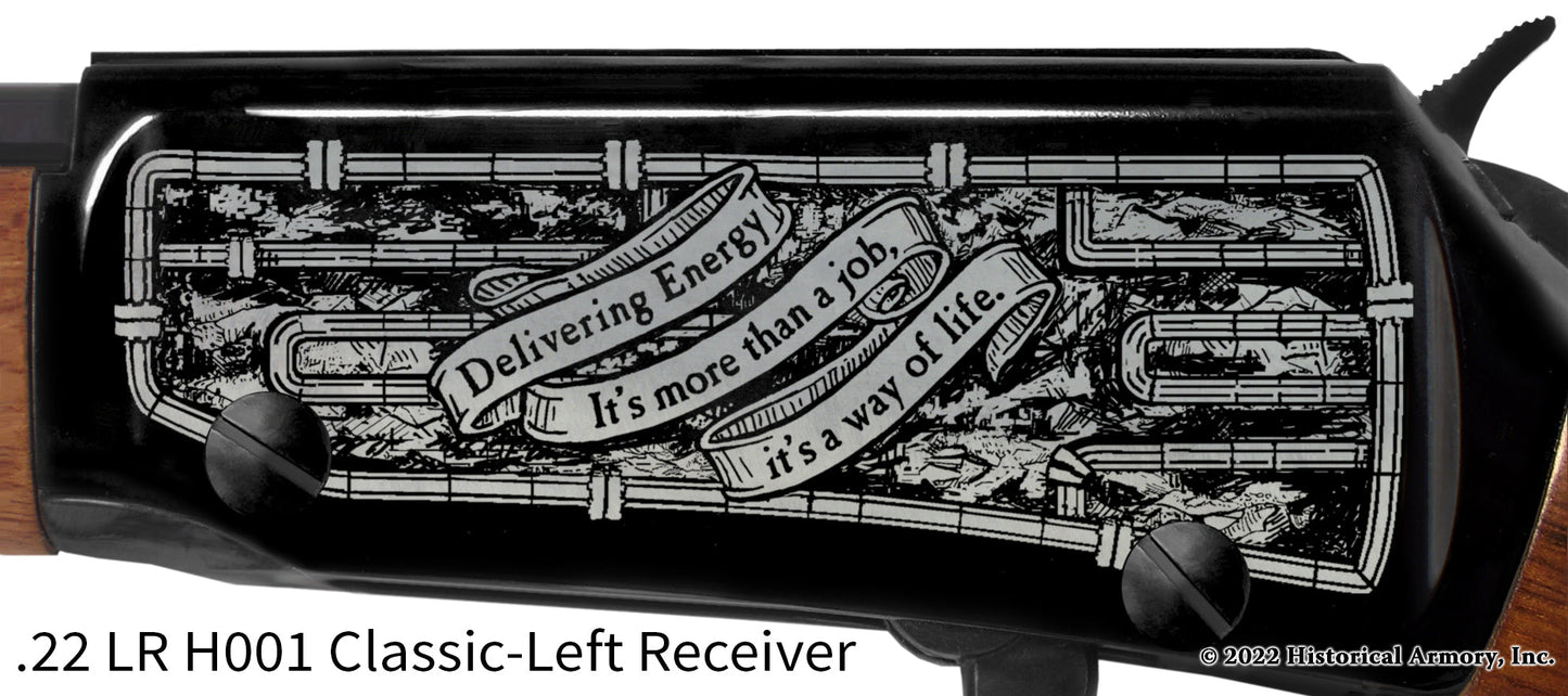 American Oil & Gas Pipeline Industry Engraved Rifle