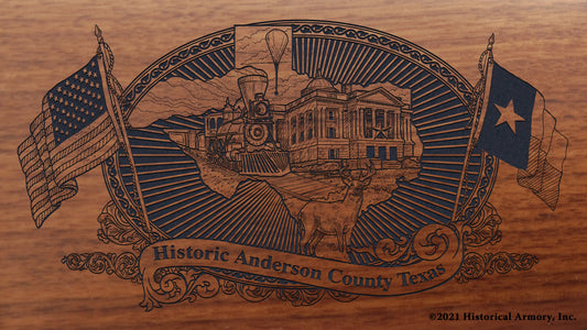 Anderson County Texas Engraved Rifle Buttstock