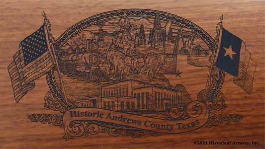 Engraved artwork | History of Andrews County Texas | Historical Armory