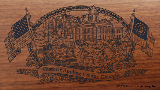 Appling County Georgia Engraved Rifle Buttstock