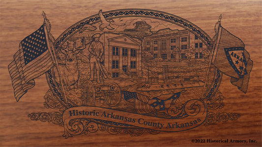 Arkansas County Arkansas Engraved Rifle Buttstock