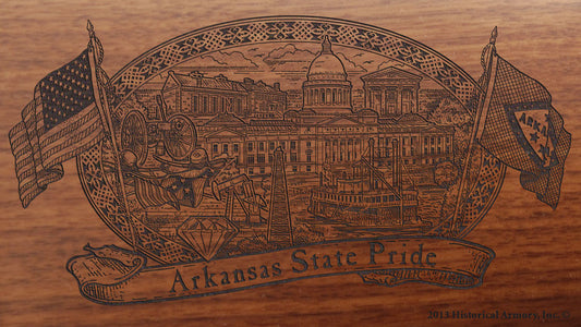 Arkansas State Pride Engraved Rifle