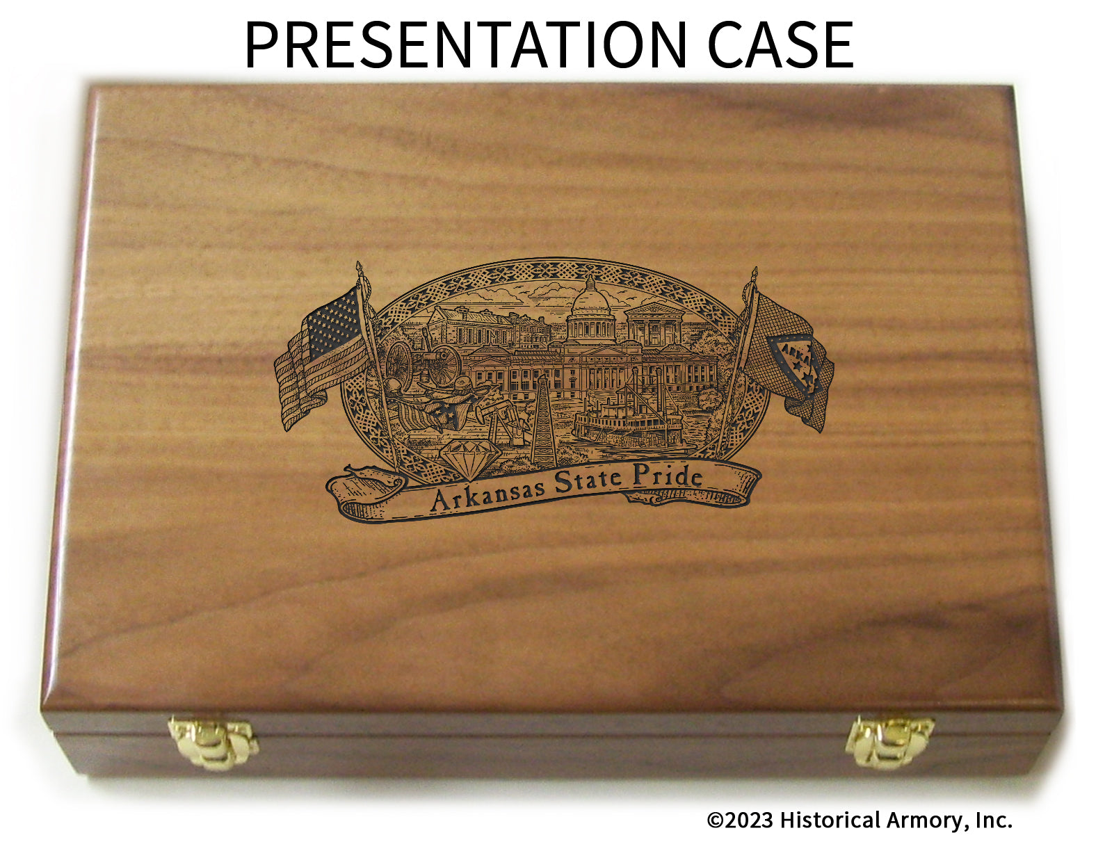 Arkansas State Pride Limited Edition Engraved 1911 Presentation Case