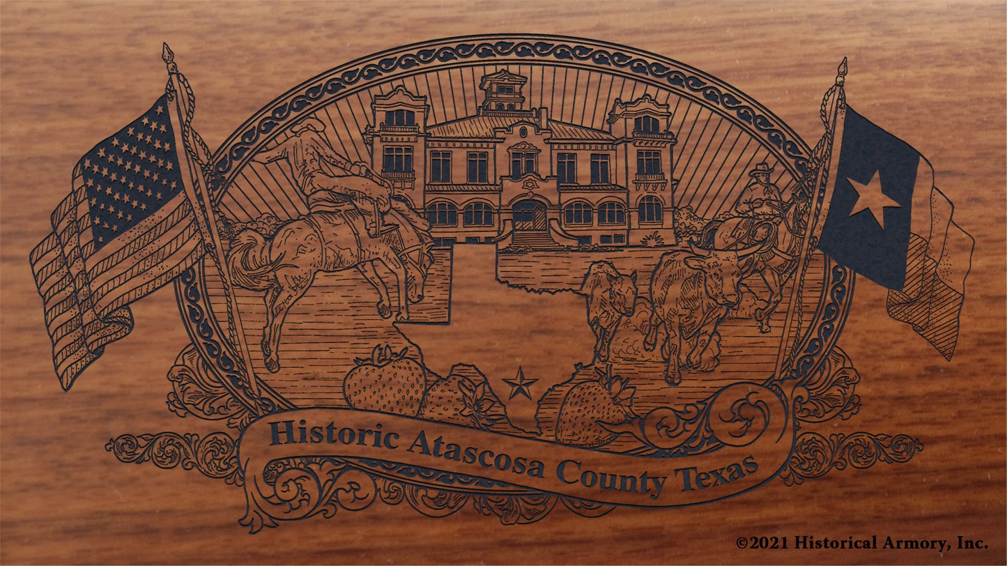 Engraved artwork | History of Atascosa County Texas | Historical Armory