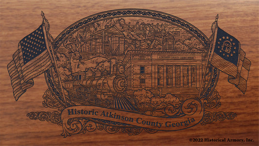 Atkinson County Georgia Engraved Rifle Buttstock
