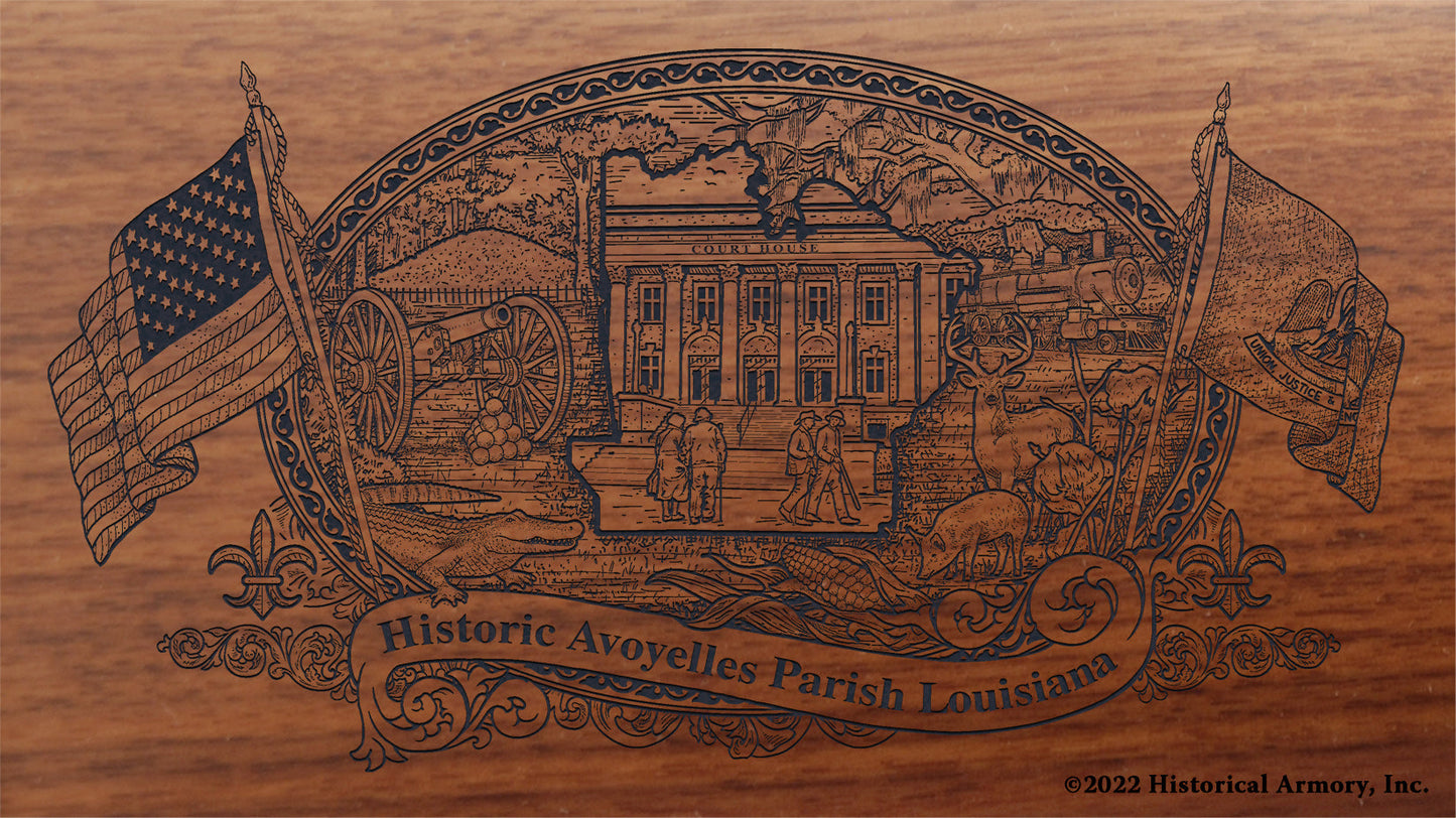 Avoyelles Parish Louisiana Engraved Rifle Buttstock