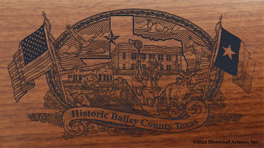 Engraved artwork | History of Bailey County Texas | Historical Armory