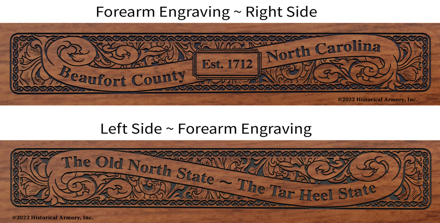 Beaufort County North Carolina Engraved Rifle Forearm