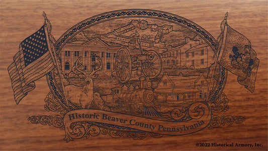 Beaver County Pennsylvania Engraved Rifle Buttstock