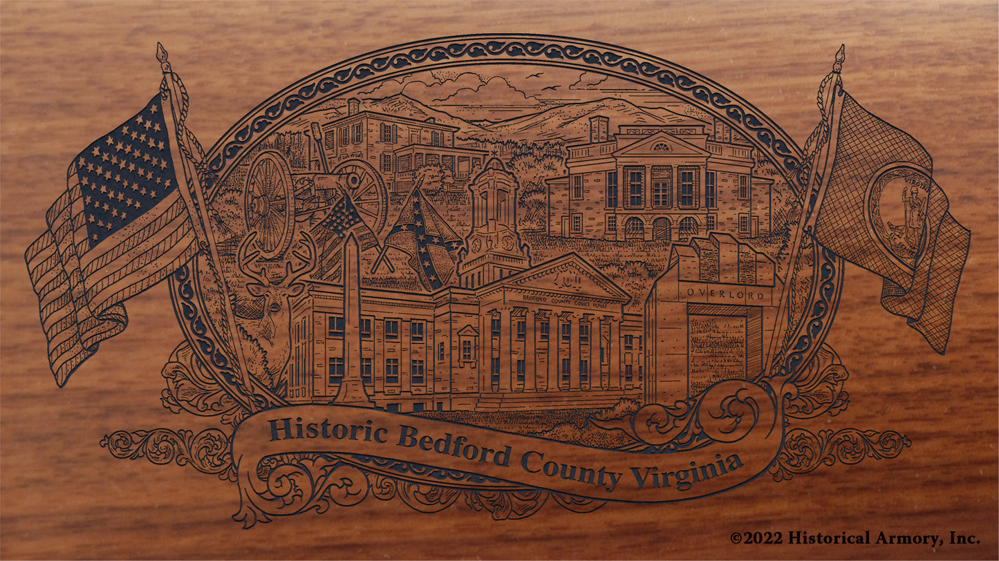 Bedford County Virginia Engraved Rifle Buttstock