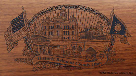 Belmont County Ohio Engraved Rifle Buttstock
