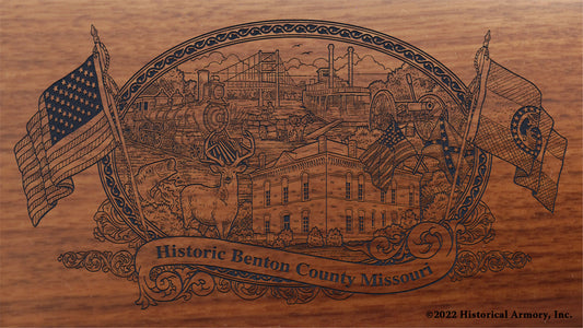 Benton County Missouri Engraved Rifle Buttstock