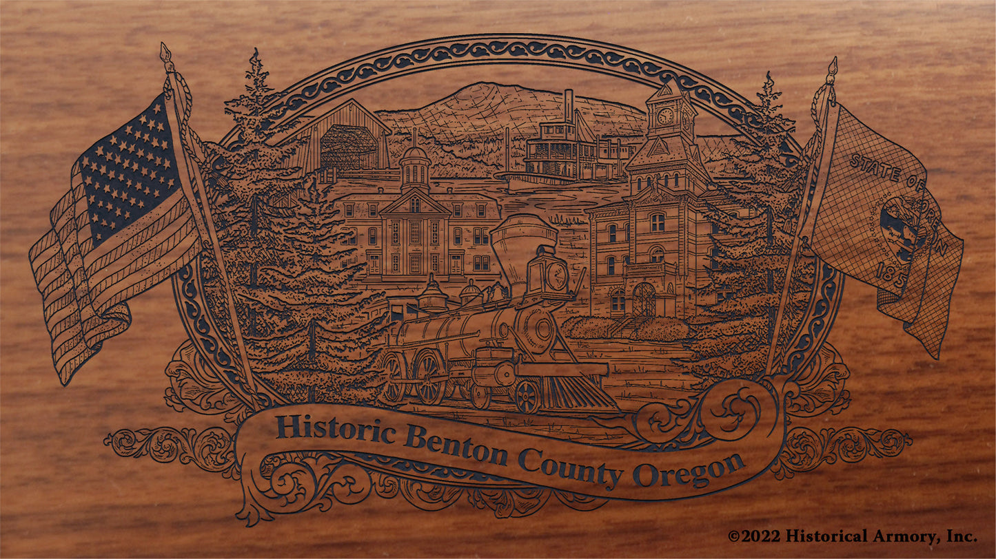 Benton County Oregon Engraved Rifle Buttstock