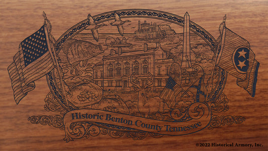 Benton County Tennessee Engraved Rifle Buttstock