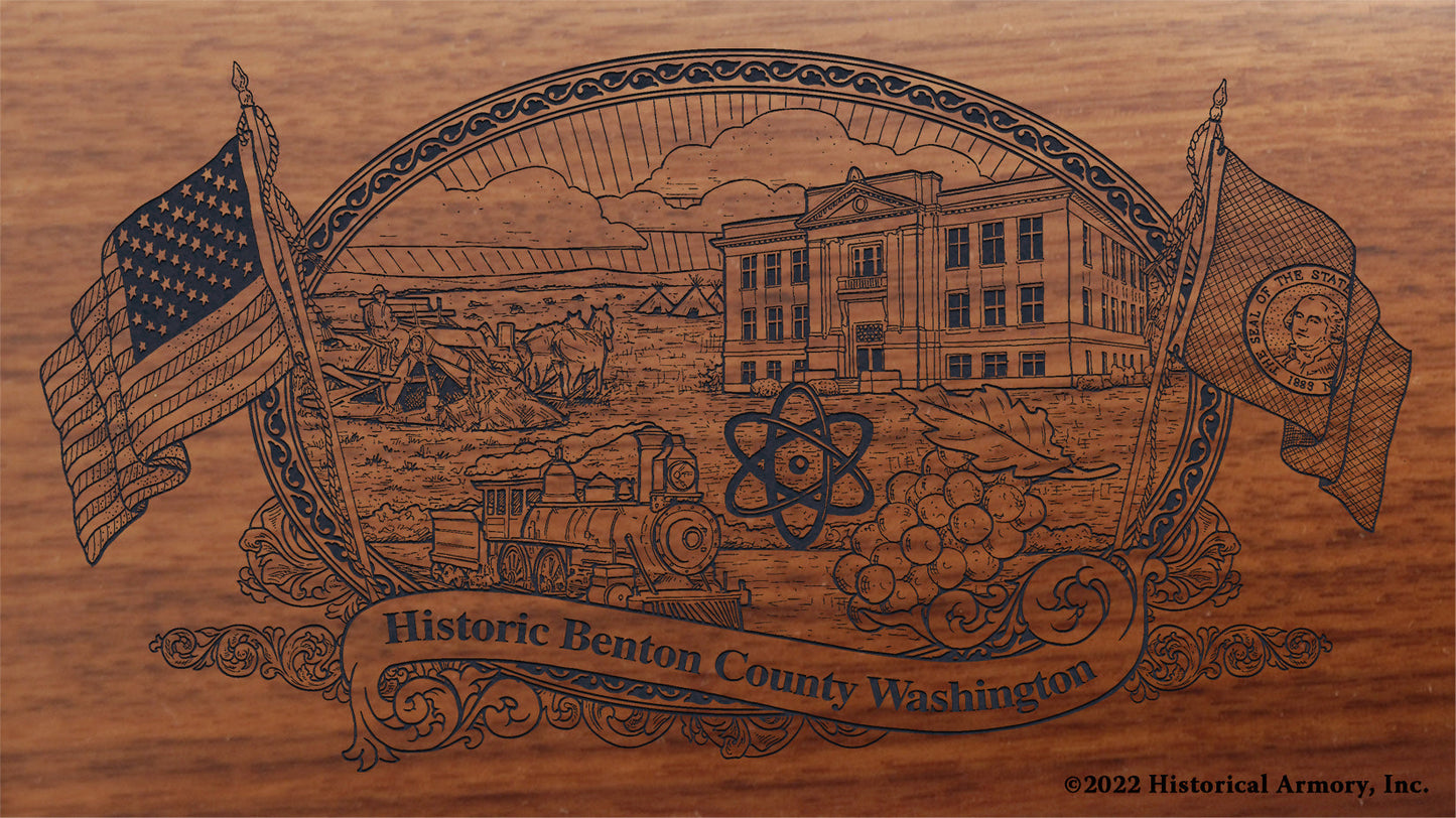 Benton County Washington Engraved Rifle Buttstock