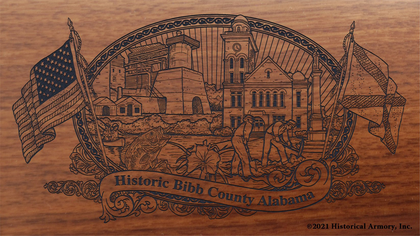 Engraved artwork | History of Bibb County Alabama | Historical Armory