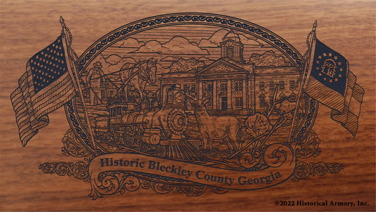 Bleckley County Georgia Engraved Rifle Buttstock