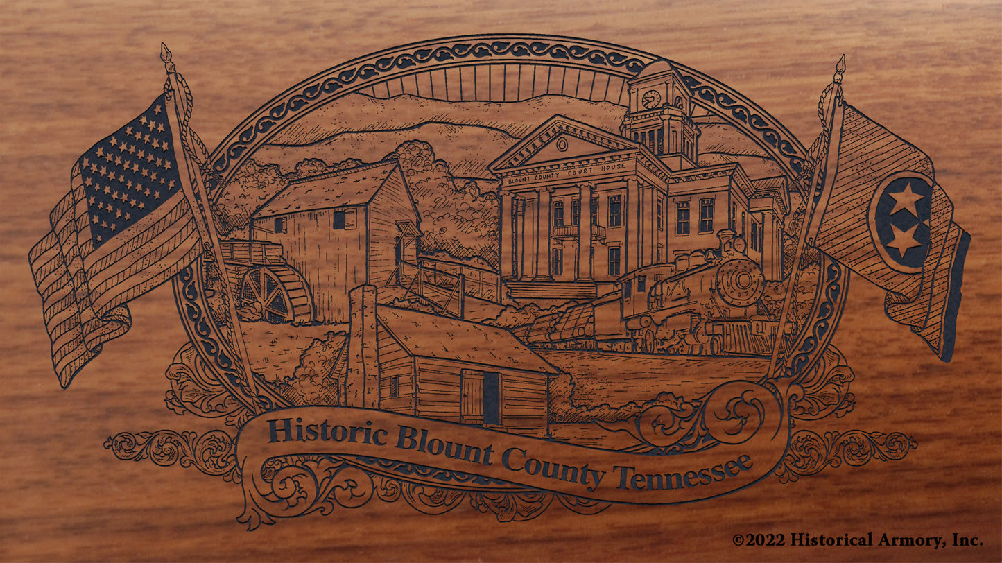 Blount County Tennessee Engraved Rifle Buttstock
