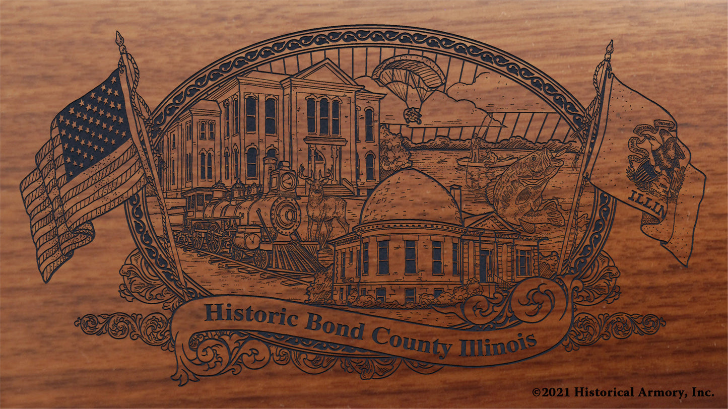 Engraved artwork | History of Bond County Illinois | Historical Armory
