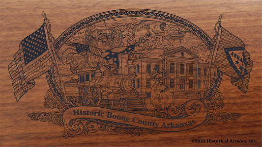 Boone County Arkansas Engraved Rifle Buttstock