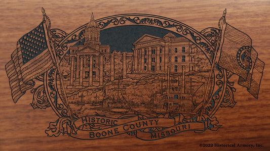 Boone County Missouri Engraved Rifle Buttstock