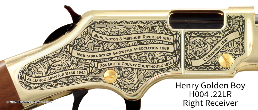 Box Butte County Nebraska Engraved Rifle
