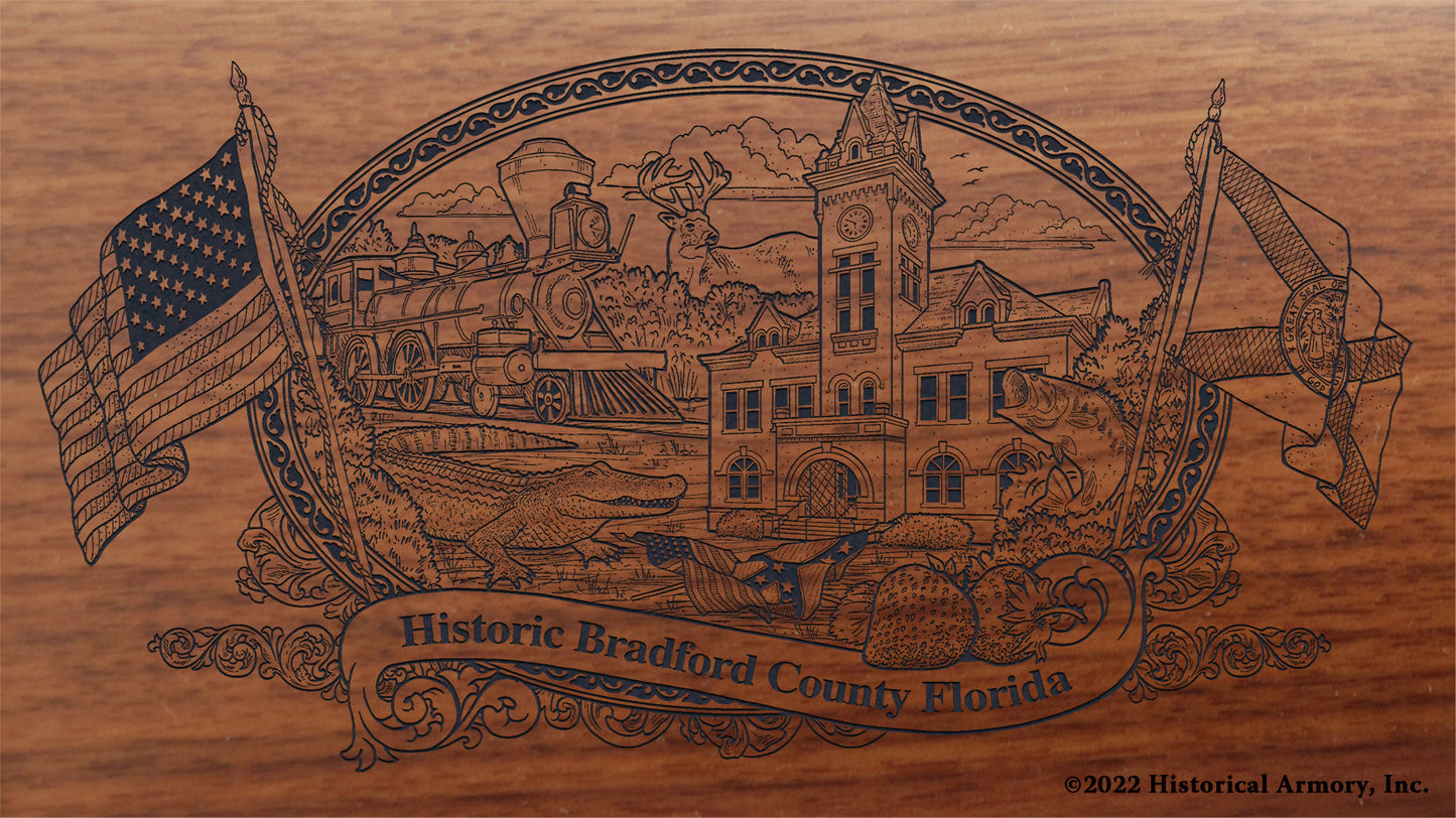 Bradford County Florida Engraved Rifle Buttstock