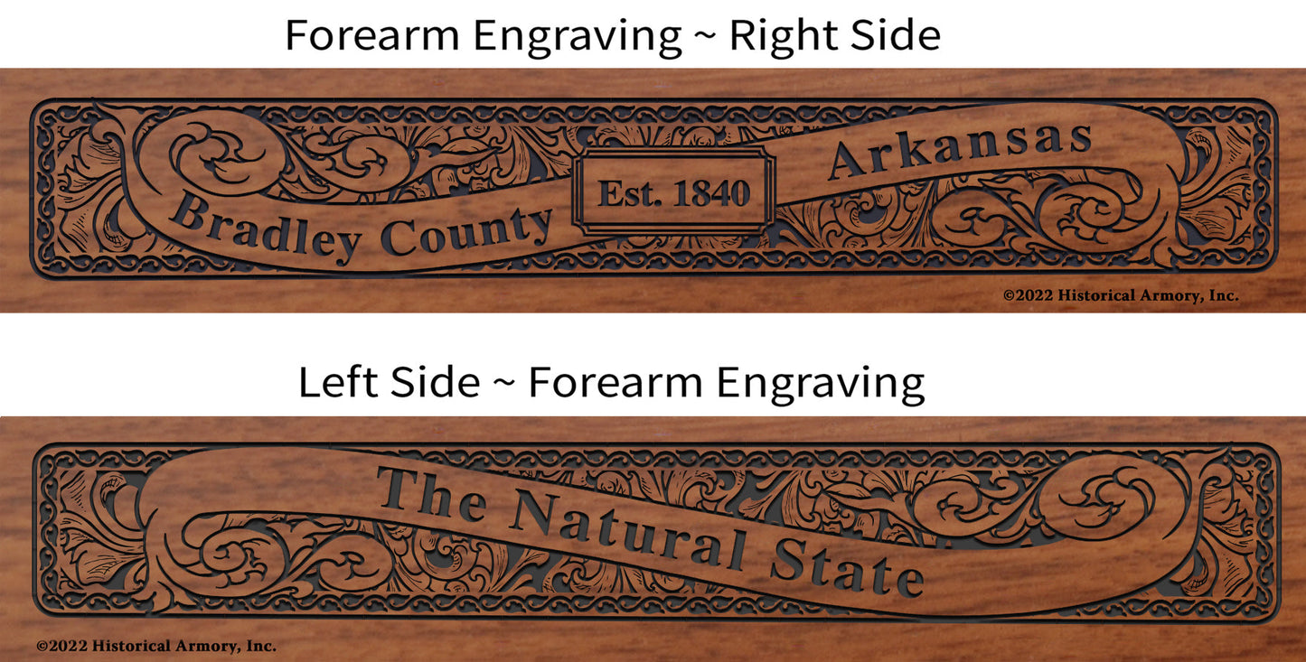 Bradley County Arkansas Engraved Rifle Forearm