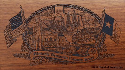 Engraved artwork | History of Brazoria County Texas | Historical Armory