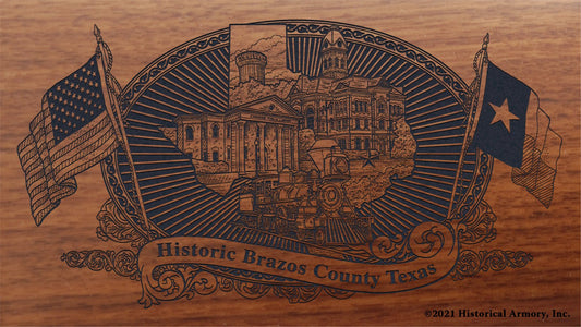 Engraved artwork | History of Brazos County Texas | Historical Armory