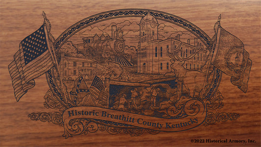 Breathitt County Kentucky Engraved Rifle Buttstock