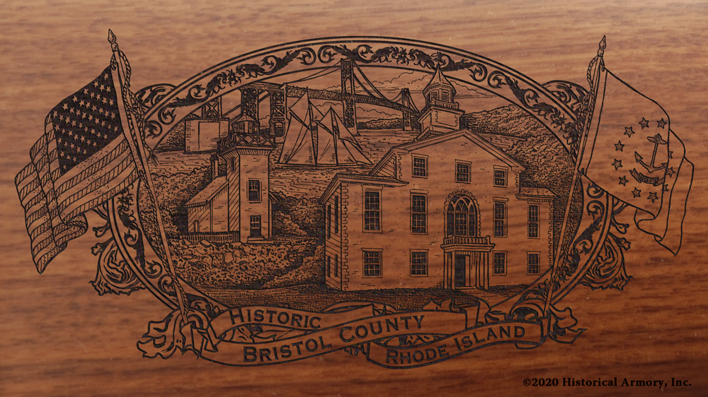 Bristol County Rhode Island Engraved Rifle