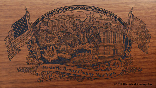 Bronx County New York Engraved Rifle Buttstock