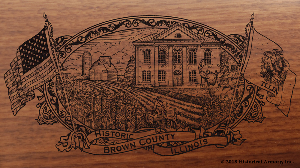 Brown County Illinois Engraved Rifle