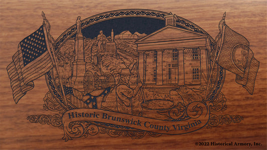 Brunswick County Virginia Engraved Rifle Buttstock