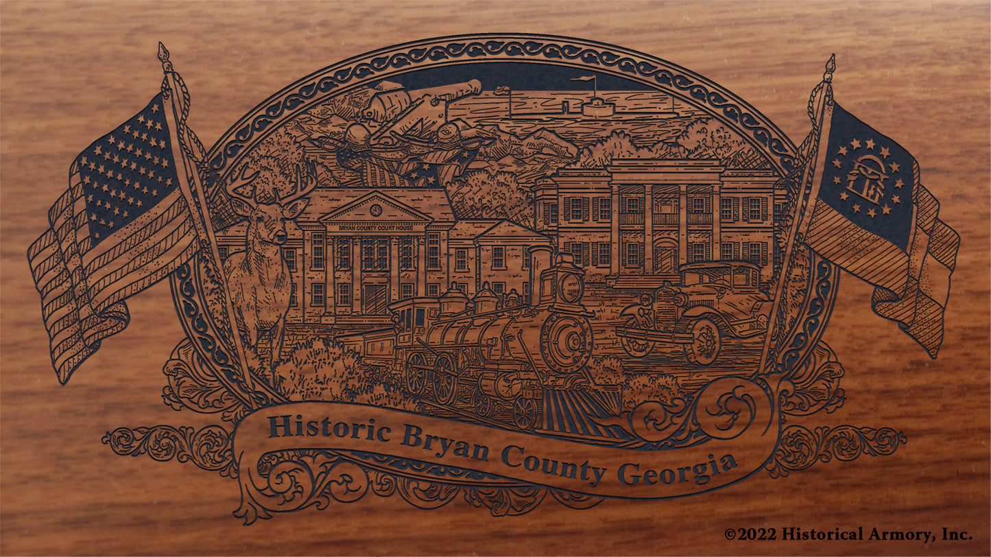 Bryan County Georgia Engraved Rifle Buttstock